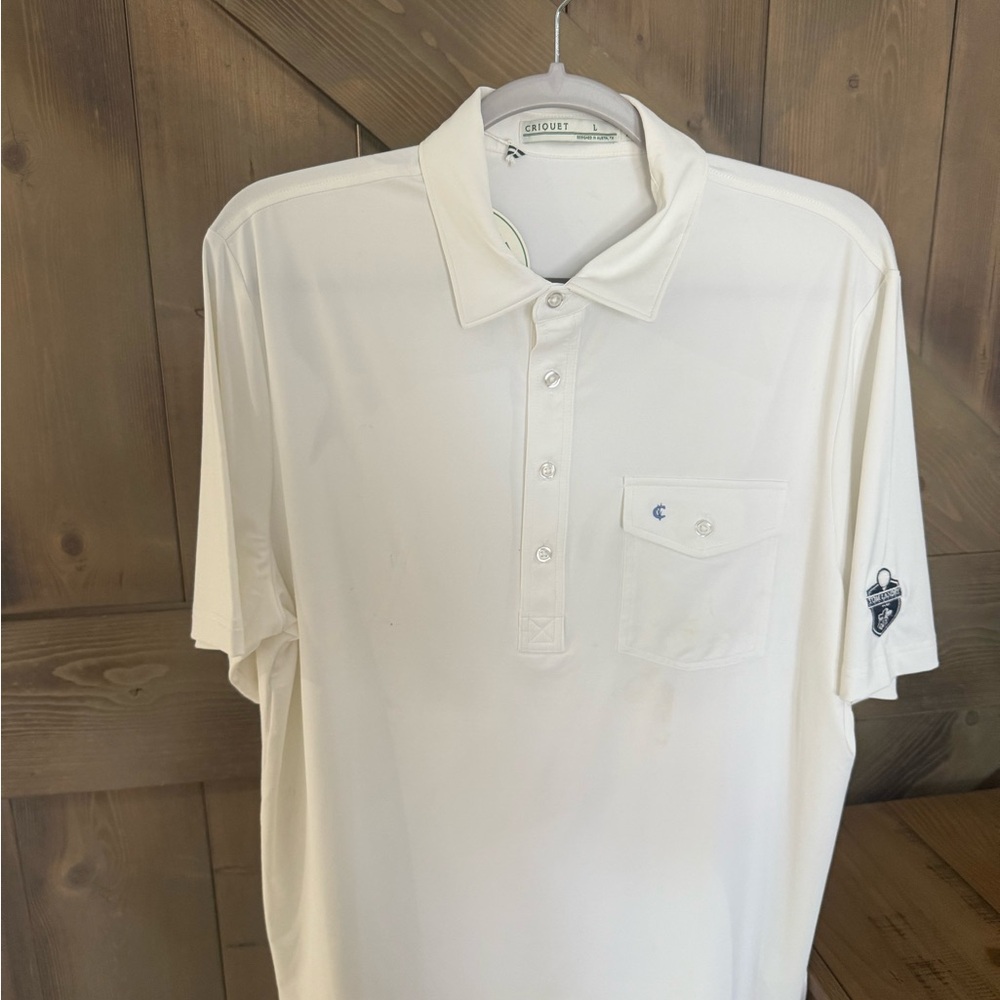 Criquet White Polo Shirt Classic Timeless Design